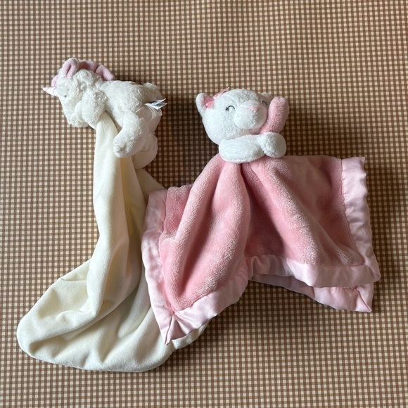 Bundle of 2 baby girl security blankets Jellycat unicorn Carter’s cat. - Picture 11 of 15